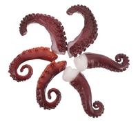 MUSISALY 6Pcs Lifelike Octopus Tentacles Play Food Set - Artificial Seafood Model with 2 Raw, 2 Grilled, 2 Curved Tentacles - Realistic Faux Octopus Props for ’ Kitchen and Bbq Party