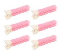 MUSISALY 6PCS Pink Self-Grip Hair Root Clips Volumizing Air Bang Rollers for Curly Hair Styling Accessories Suitable for Salon and Party Use