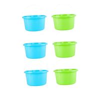 MUSISALY 6pcs Plastic Mini Beach Buckets Set, Random Colors, Lightweight Sand Buckets and ’s Outdoor Play at Beach Or Sandbox Random Color