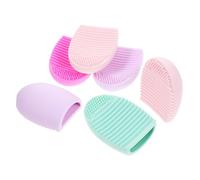 MUSISALY 6pcs Silicone Beauty Brush Cleaner Mat Makeup Brush Cleaning Pad for Beauty Tool Maintenance Mixed Colors Easy to Use for All Cosmetic