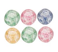 MUSISALY 6pcs Transparent Glitter Finger Guessing Dice Party Board Game Tool Flexible Lightweight Accessories for Bars Family Gatherings Random Color