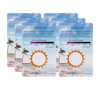 MUSISALY 6Pcs UV Testing Cards for Uvc Rays Detection, Color-Changing UV Discoloration Strips for Outdoor Sunlight and Terrarium Use, Portable Light Effects Tester