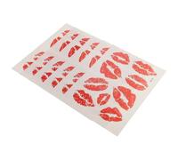 MUSISALY 6pcs Water-proof Red Lips Temporary Tattoos Stickers for Skin Safe Small Kiss Lips Fake Tattoo Decals for Body Decoration Stickers