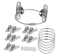 MUSISALY 6sets Falling Fixators for Wall Mount Furniture Anchor Include Tip Furniture Anchors No Drill Earthquake Resistant Straps for Bookshelf and Cabinet Safety