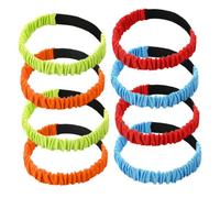 MUSISALY 8Pcs Elastic Three Legged Race Bands Wear Resistant Oxford Cloth Straps for Sports Day Games Teamwork Training and Outdoor Activities