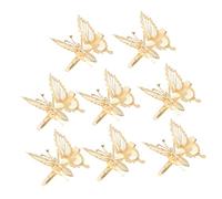 MUSISALY 8pcs Flutter Butterfly Hair Clip Girls Hair Clips Silver Butterfly Mini for Women