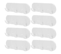 MUSISALY 8Pcs Magnetic Utility Hooks Non-Drilling Strong Magnet Coat and Towel Hangers for Home Office Cruise Cabins Reusable Locker and Kitchen Storage Organizer Three-Hook Style