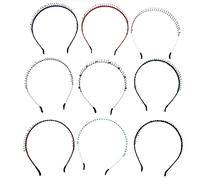 MUSISALY 8Pcs Nonslip Teeth Headbands for Women and Men Covered Hairbands with Comb Design Stylish Hair Accessories for Various Hair Styles