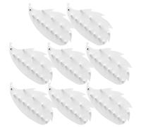 MUSISALY 8pcs Wall-mount Jewelry Holder Hooks Set for Earrings and Necklaces, White Plastic Material with Versatile Hedgehog Design, Elegant and Chic Organizer for Home Or Closet