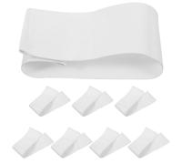 MUSISALY 8pcs White Soccer Captain Armbands for Team Leaders, Nylon Adjustable Armbands Enhanced Visual Appeal, Suitable for Soccer Matches and Group Activities