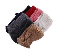 MUSISALY 8pcs Wool Ear Warmer Headbands Buttons for Comfortable Knitting Hairbands for Women Warm Accessories for Outdoor Activities and Cold Weather