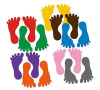 MUSISALY 9 Pairs Colourful Feet Shape Stickers Footprint Decals for Classroom Nursery Floor Stairs Dance Karate Activities Self Adhesive Fun for