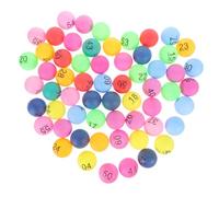 MUSISALY 90pcs Colorful Numbered Plastic Bingo Balls for Raffle Draws Party Games Carnival Prizes Fair Transparent Design for Exciting and Engaging Entertainment Events