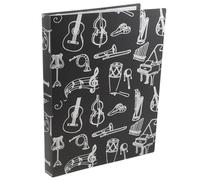 MUSISALY A4 Music Sheet Folder Lightweight Strong Plastic Document Organizer Storage Sheet Organizer for Flute Lessons and Learning in Black
