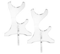 MUSISALY Acrylic 2-tier Flute Stand for Bamboo Flute and Soprano Recorder Desktop Musical Instrument Storage Rack for Woodwind Instruments 1 Pair