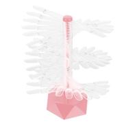 MUSISALY Acrylic Spiral Nail Tips Display Stand with 60 Pcs Pink Nail Colour Practice Holder and Salon Use Practical and Simple Appearance