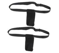 MUSISALY Adjustable Essential Oil Waist Pack with 2 Massager Bottle Pouches, Black Massage Therapist Lotion Organizer Bag for Salon and Travel Use