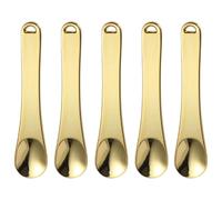 MUSISALY Beauty Scoops Eye Cream Spoon and Sampling for Even Application 5pcs Mini Cosmetic Spatulas Zinc Alloy Skincare Products for Travel and DIY Cosmetic Use
