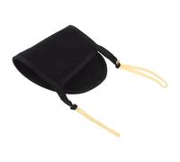 MUSISALY Black Cotton Violin Playing Chin Support Pad with Washable Soft Material to Keep Violin Clean and Dry, Suitable for Use and Storage in Musical Instrument Bag