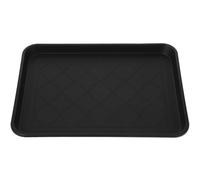 MUSISALY Black Plastic 42x32x3cm Boot Mat Tray Multi-functional Sturdy Shoes Tray for Entryway Indoor Stylish Simple Generous Pet Feeder Holder