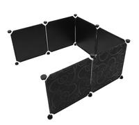 MUSISALY Black Plastic Cat Litter Box Protector with Splash Guards, Prevents Litter Scattering and Protects Corner Walls, for Home Use by Pet Owners