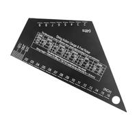 MUSISALY Black Stainless Steel Electric Guitar Action Gauge Ruler with Accurate Measurements and Sl esign for Acoustic and Electric Guitar Setup