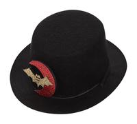 MUSISALY Bowler Hat Accessory and Cat Cloth Pet Adjustable Black, Decorative Stylish Lovely Small for Cats and Dogs Birthday Party Hat Puppy