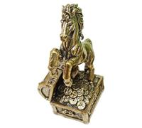 MUSISALY Brass Chinese Horse Sculpture Feng Shui Zodiac Figurine for Home and Office Decor Running Horse Ornament for Prosperity and Success Statue with Timeless Shine and Easy Maintenance