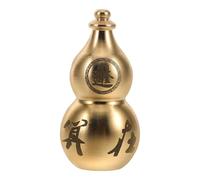 MUSISALY Brass Gourd Statue Lucky Charm Feng Shui Decorative Ornament for Wealth and Success Small Vintage Craft for Home Office Tabletop