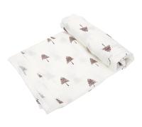 MUSISALY Breathable Cotton Stroller Sunshade Cover with Windproof Design, Stroller Seat Protector for Outdoor Use, Soft Skin-Friendly Fabric in Cute Forest Pattern