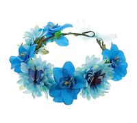 MUSISALY Butterfly Flower Crown for Women Wedding Headpiece Floral Headband Hair Accessories Simulation Flower Headband for Bride