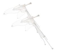 MUSISALY Butterfly Hair Clips for Thin Hair Women Artificial Pearl and Tassel Drop Style Comfortable to Wear for Bride and Bridal Performances