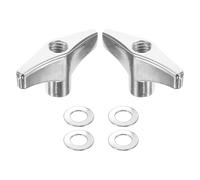 MUSISALY Butterfly Wing Nuts Fasteners Set for Drum Hardware and Cymbals, Metal Material Secure Grip and Tight Bond, Silver Color, Suitable for Drummers,