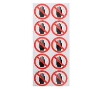 MUSISALY Caution Do Not Touch Waterproof Safety Warning Stickers Pvc Self-adhesive Safety Signs for Appliances and Furniture in Warehouse Or Home Use Highly Visible Touchproof