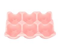 MUSISALY Ceramic Egg Holder for 6-grid Porcelain Egg Storage Tray Pink Colour Baking Organiser Refrigerator Kitchen Countertop