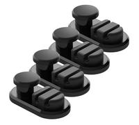 MUSISALY Charging Cord Clips and Plastic Material 4pcs with Tangle-Free Design Cable Holder Clips Stick-on Wire Management for Organising Cables Neatly for Desk and Car Dashboard