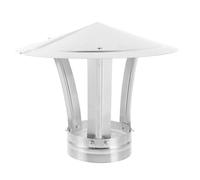 MUSISALY Chimney Cap Rain Cover Sturdy Construction for Roof Vent Stainless Steel with 10cm Outer Diameter Tube Protection, Prevents Rain Entering Chimney and Suitable for Outdoor Use