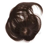 MUSISALY Clip in Hair Bangs and Hair Fringe 3d French Style Invisible Seamless High Temperature Synthetic Wig Bang Extension for Women Daily Wear, Cold Brown