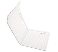 MUSISALY Color Nail Color Display Book for Manicure with White Base Practical Nail Art Sample Plate for DIY Gel Polish Practice and Salon Use