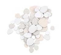 MUSISALY Creative Beige Ceramic Mosaic Tiles Stones with Irregular Shape for DIY Tile Making, Easy to Use and Clean, Unique Pebble Design for Craft Projects and Home Decoration