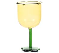 MUSISALY Creative Glass Flower Wine Cup Reusable Goblet for Red Wine Whiskey Cocktail Lightweight Wear-Resistant Glassware for Home Bar Party Wedding Festival Use