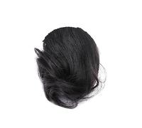 MUSISALY Curly Clip In Front Hair Bangs Fake Fringe Hairpiece for Women Black Thin Hair Styling for Parties Weddings and Daily Wear