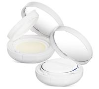 MUSISALY Cushion Foundation Compact Empty 2 Pcs 7.2Cm round Plastic Loose Powder Container with Mirror for Travel On-The-Go Use
