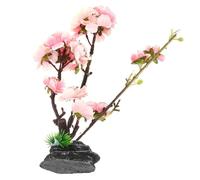 MUSISALY Decorative Sushi Plate Flower Ornament with Artificial Pink Cherry Blossom Creative Small Floral Accent for Sushi Serving Dish Single Piece Table Decoration
