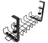 MUSISALY Desk Wire Rack Cable Organizer with Carbon Steel Construction and Fixing Belt for Efficient Cable Management and Power Strip Holding, for Home Desk Supply and Cord Management