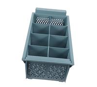MUSISALY Dishwasher Cutlery Basket Universal Utensil Storage Box 8-compartment Gray Plastic Drain Basket Compatible with Kitchen Dishwasher Replacement