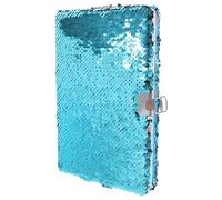 MUSISALY Double-Sided Flip Sequin Notebook with Lock for, Cute Diary Journal for, Secure Writing Notebook for School and Daily Use