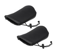 MUSISALY DSLR Lens Pouch Bag 2Pcs Flexible Neoprene Camera Lens Case Belt Hook Size S Suitable for Photographers on the Go