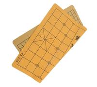 MUSISALY Dual-sided Foldable Chinese Chess Board Game Accessory with Faux Leather Surface and Velvet Backing, Portable Chess Mat for Students and Adults, Random Double-color Random Color