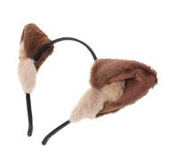 MUSISALY Ear Headband Cute Plush Animal Ears Accessory for Halloween Cosplay Parties and Everyday Wear Cozy and Headdress for Women Deep Brown